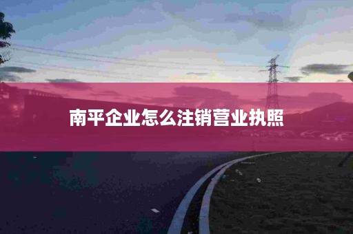 南平企业怎么注销营业执照