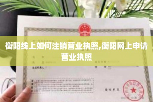 衡阳线上如何注销营业执照,衡阳网上申请营业执照