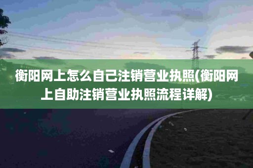 衡阳网上怎么自己注销营业执照(衡阳网上自助注销营业执照流程详解)