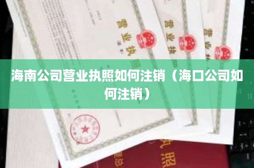 海南公司营业执照如何注销（海口公司如何注销）