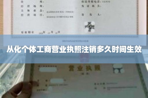 从化个体工商营业执照注销多久时间生效