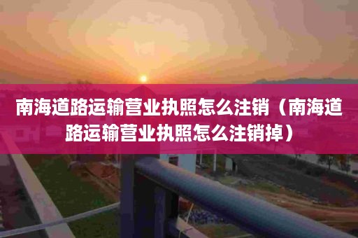 南海道路运输营业执照怎么注销（南海道路运输营业执照怎么注销掉）