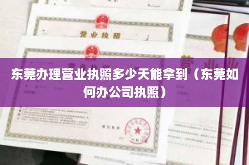 东莞办理营业执照多少天能拿到（东莞如何办公司执照）