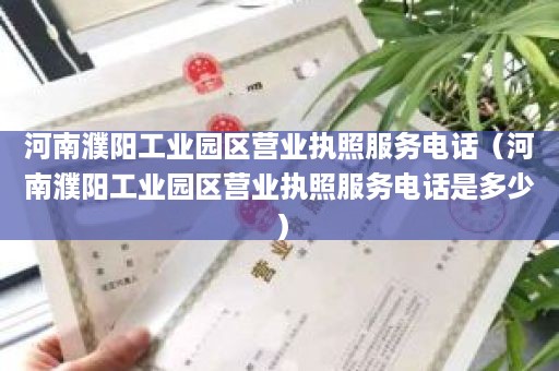 河南濮阳工业园区营业执照服务电话（河南濮阳工业园区营业执照服务电话是多少）