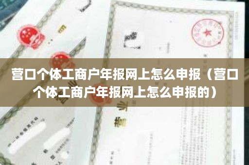 营口个体工商户年报网上怎么申报（营口个体工商户年报网上怎么申报的）