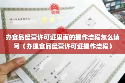 办食品经营许可证里面的操作流程怎么填写（办理食品经营许可证操作流程）