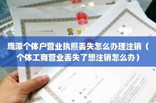 鹰潭个体户营业执照丢失怎么办理注销（个体工商营业丢失了想注销怎么办）