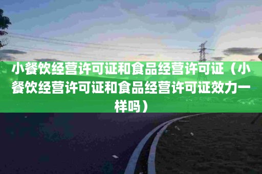 小餐饮经营许可证和食品经营许可证（小餐饮经营许可证和食品经营许可证效力一样吗）