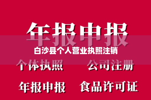 白沙县个人营业执照注销