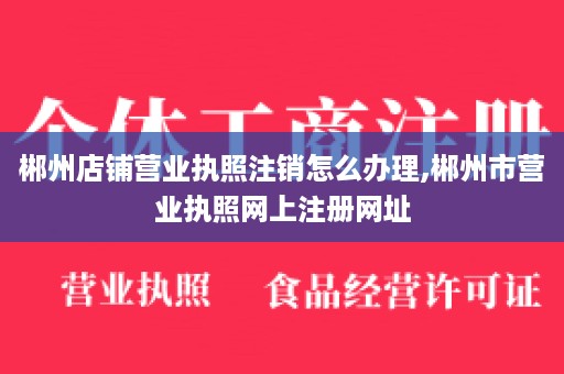 郴州店铺营业执照注销怎么办理,郴州市营业执照网上注册网址