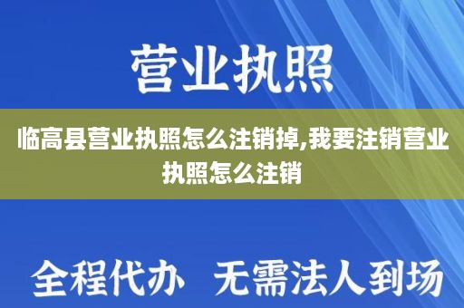 临高县营业执照怎么注销掉,我要注销营业执照怎么注销