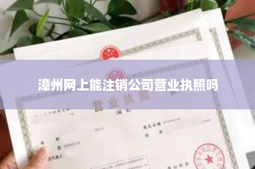 漳州网上能注销公司营业执照吗