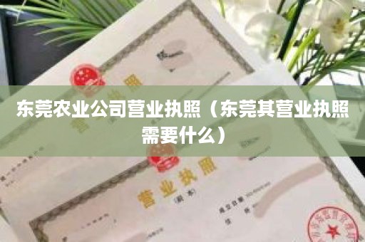 东莞农业公司营业执照（东莞其营业执照需要什么）