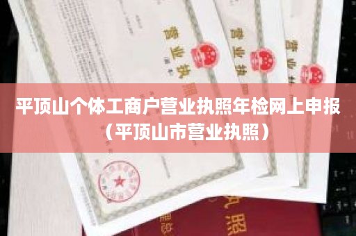 平顶山个体工商户营业执照年检网上申报（平顶山市营业执照）