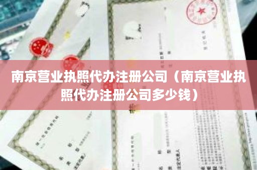 南京营业执照代办注册公司（南京营业执照代办注册公司多少钱）