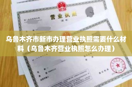 乌鲁木齐市新市办理营业执照需要什么材料（乌鲁木齐营业执照怎么办理）