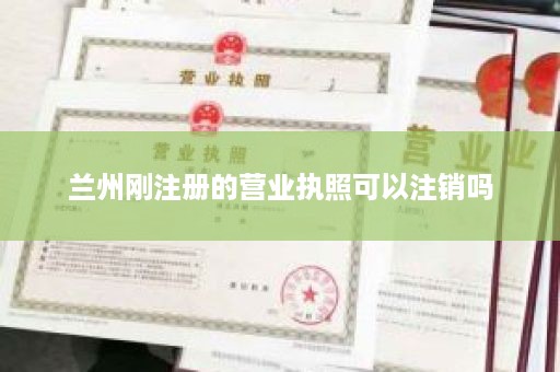 兰州刚注册的营业执照可以注销吗