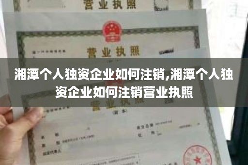 湘潭个人独资企业如何注销,湘潭个人独资企业如何注销营业执照