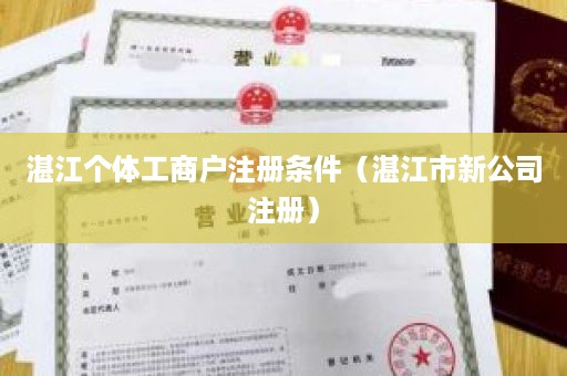 湛江个体工商户注册条件（湛江市新公司注册）