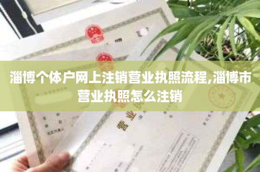 淄博个体户网上注销营业执照流程,淄博市营业执照怎么注销