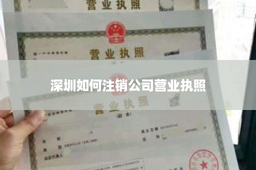 深圳如何注销公司营业执照