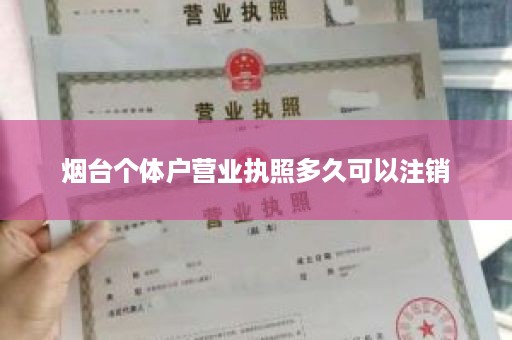 烟台个体户营业执照多久可以注销