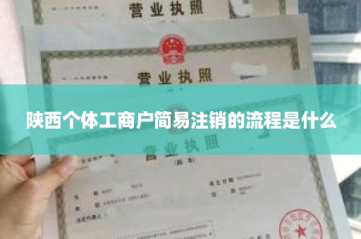 陕西个体工商户简易注销的流程是什么