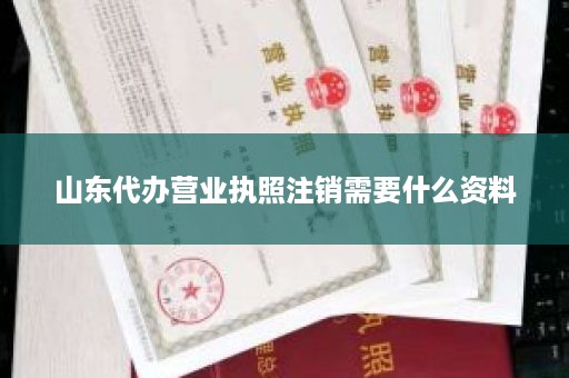 山东代办营业执照注销需要什么资料