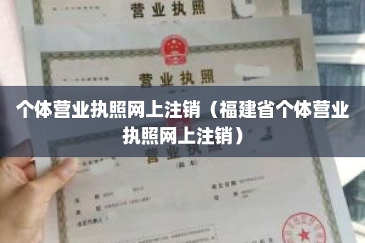 个体营业执照网上注销（福建省个体营业执照网上注销）