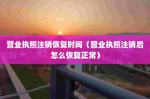 营业执照注销恢复时间（营业执照注销后怎么恢复正常）