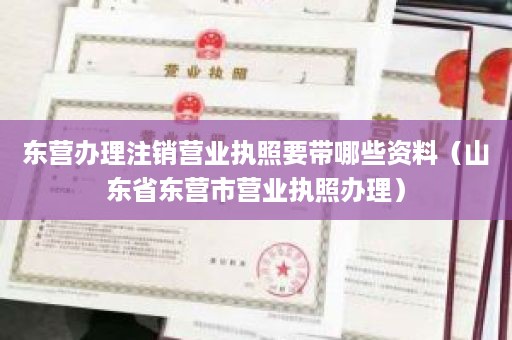 东营办理注销营业执照要带哪些资料（山东省东营市营业执照办理）