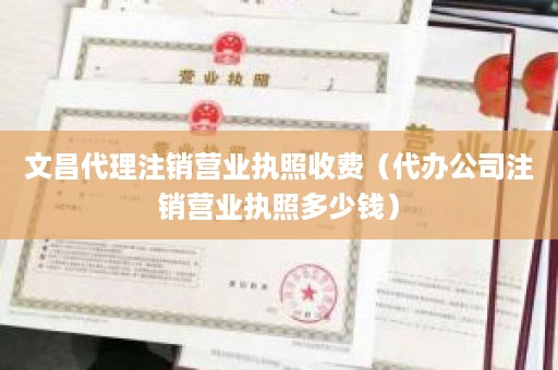 文昌代理注销营业执照收费（代办公司注销营业执照多少钱）