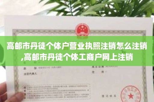 高邮市丹徒个体户营业执照注销怎么注销,高邮市丹徒个体工商户网上注销