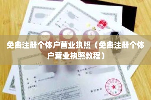 免费注册个体户营业执照（免费注册个体户营业执照教程）