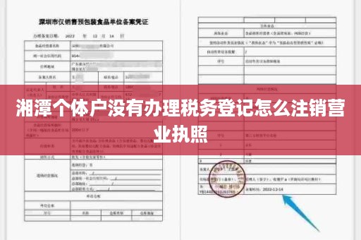 湘潭个体户没有办理税务登记怎么注销营业执照