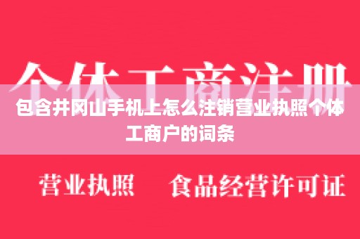 包含井冈山手机上怎么注销营业执照个体工商户的词条