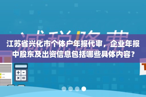 江苏省兴化市个体户年报代审，企业年报中股东及出资信息包括哪些具体内容？