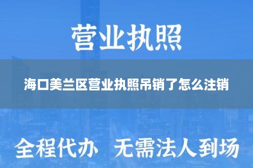 海口美兰区营业执照吊销了怎么注销