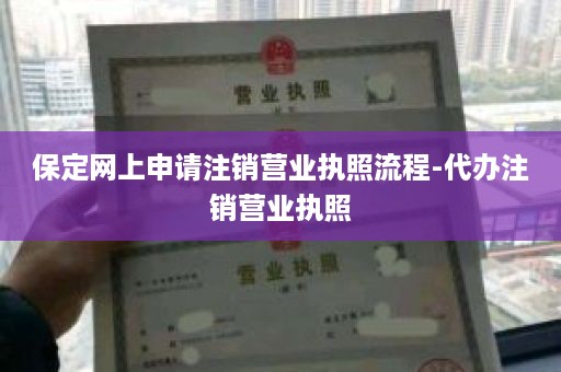 保定网上申请注销营业执照流程-代办注销营业执照