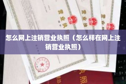 怎么网上注销营业执照（怎么样在网上注销营业执照）