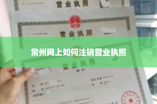 常州网上如何注销营业执照