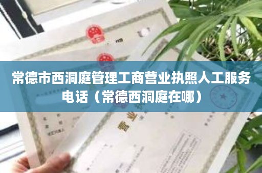 常德市西洞庭管理工商营业执照人工服务电话（常德西洞庭在哪）