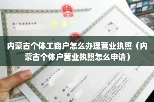 内蒙古个体工商户怎么办理营业执照（内蒙古个体户营业执照怎么申请）