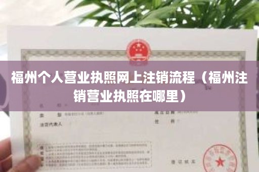 福州个人营业执照网上注销流程（福州注销营业执照在哪里）