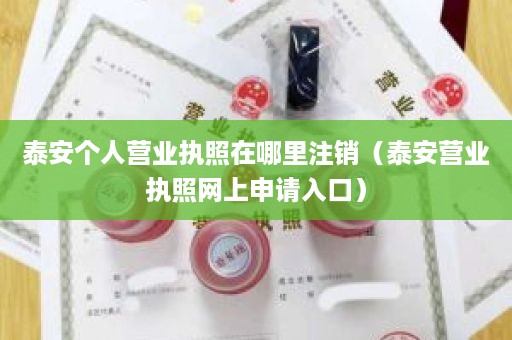 泰安个人营业执照在哪里注销（泰安营业执照网上申请入口）