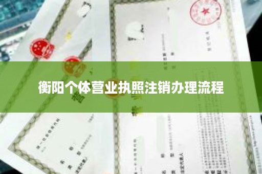 衡阳个体营业执照注销办理流程