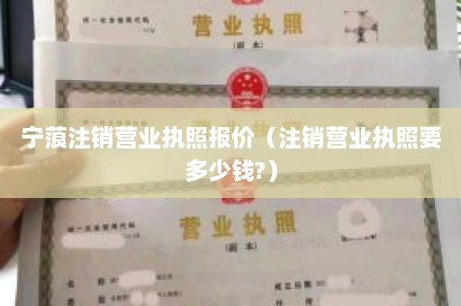 宁蒗注销营业执照报价（注销营业执照要多少钱?）