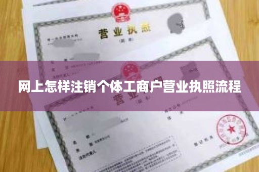 网上怎样注销个体工商户营业执照流程