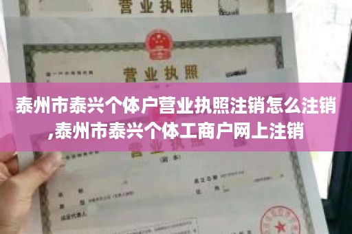 泰州市泰兴个体户营业执照注销怎么注销,泰州市泰兴个体工商户网上注销