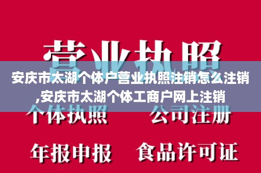 安庆市太湖个体户营业执照注销怎么注销,安庆市太湖个体工商户网上注销